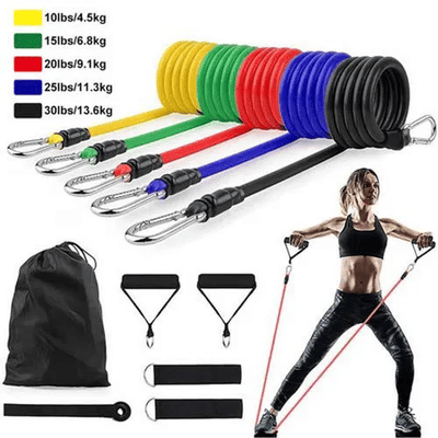11-Piece Latex Resistance Band Set Crossfit Training Exercise Yoga Pull Rope Rubber Expander Elastic Fitness Bands