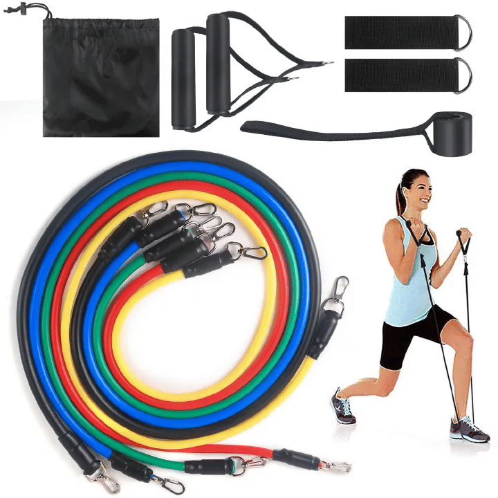 11-Piece Latex Resistance Band Set Crossfit Training Exercise Yoga Pull Rope Rubber Expander Elastic Fitness Bands