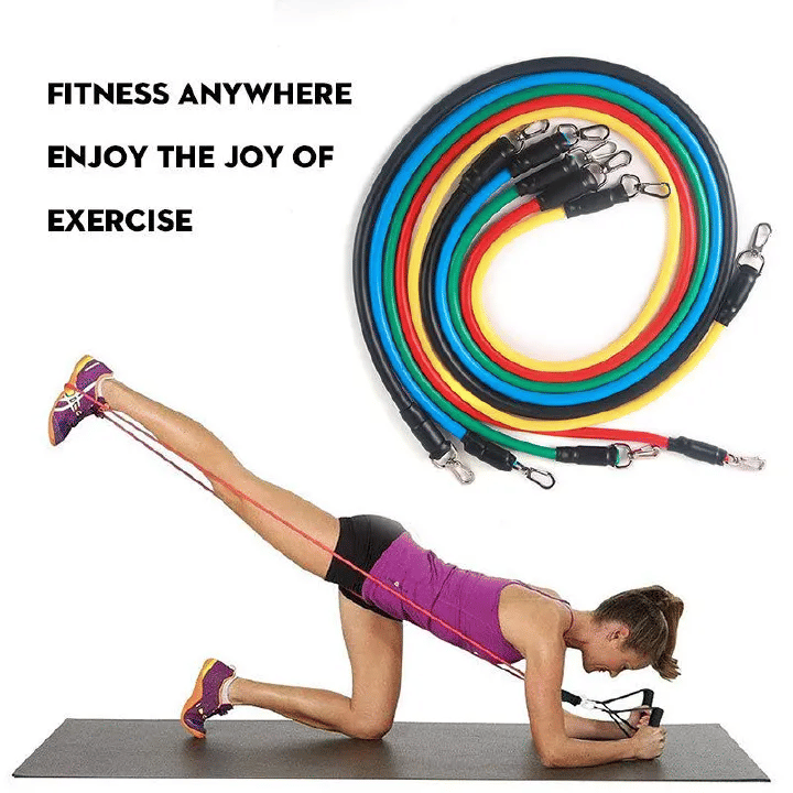 11-Piece Latex Resistance Band Set Crossfit Training Exercise Yoga Pull Rope Rubber Expander Elastic Fitness Bands