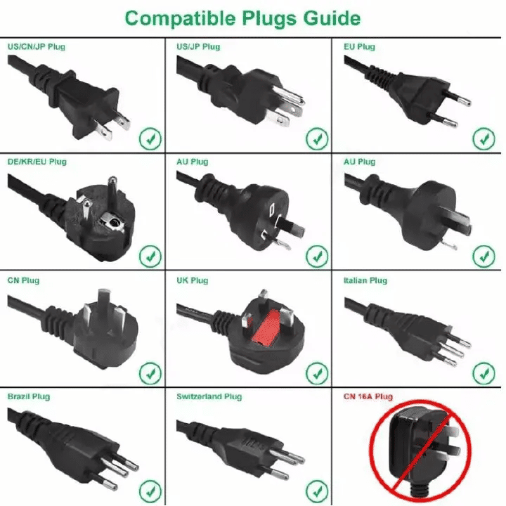 Universal EU Plug European Travel Wall Power Adapter Outlet 2 Round Input Pin Multiplug Socket Electrical Converter UAE USA EU UK AU CN to KSA Germany Adaptor for Business Trip Holiday Hotel