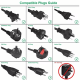 Universal EU Plug European Travel Wall Power Adapter Outlet 2 Round Input Pin Multiplug Socket Electrical Converter UAE USA EU UK AU CN to KSA Germany Adaptor for Business Trip Holiday Hotel