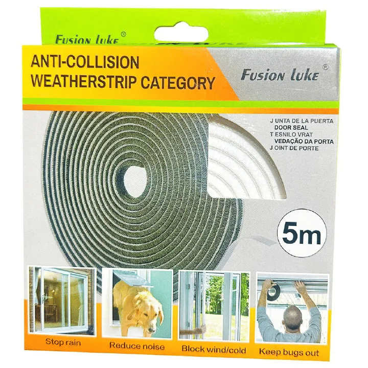 5M Anti-Collision Weather Stripping Brush Pile Self-Adhesive Seal for Sliding Doors Windows Frame Gap Draft Stopper