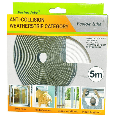 5M Anti-Collision Weather Stripping Brush Pile Self-Adhesive Seal for Sliding Doors Windows Frame Gap Draft Stopper
