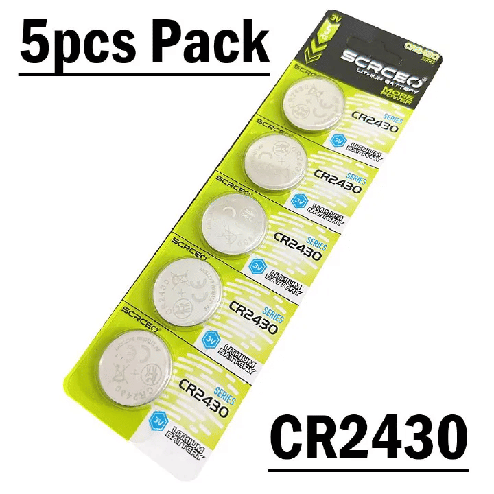 5pcs CR2430 Lithium Battery Tear Strip ECR2430 DL2430 Replacement