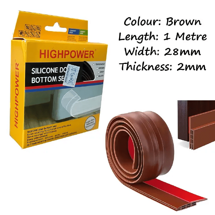 100cm Silicone Door Bottom Seal Strip Weather Stripping Garage Storm Guard