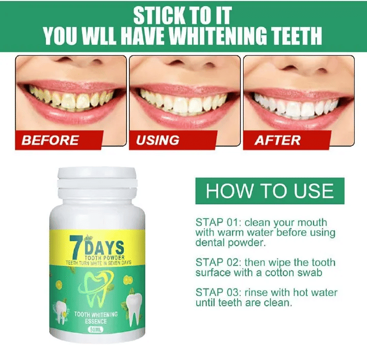 Eelhoe Natural Tooth Powder 50ml Teeth Whitening Stain Removal Fresh Breath Oral Care