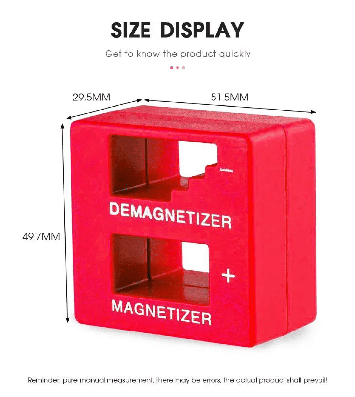 2-in-1 Screwdriver Magnetizer Demagnetizer Tool for Bits Sockets Nails Drivers
