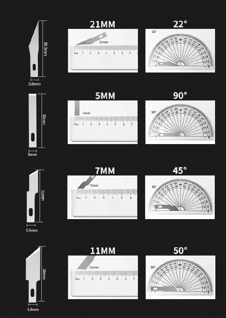 13-Piece Metal Carving Knife Pen Style Art Seal Cutting Manual Combination Paper Cuttings Non-Slip DIY Precision Repair Tool