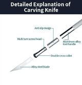13-Piece Metal Carving Knife Pen Style Art Seal Cutting Manual Combination Paper Cuttings Non-Slip Gadget DIY Precision Repair Tool