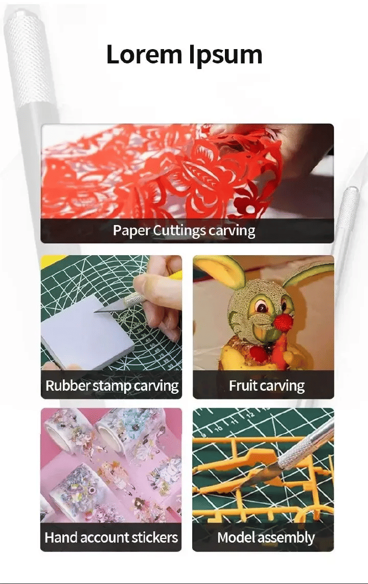 13-Piece Metal Carving Knife Pen Style Art Seal Cutting Manual Combination Paper Cuttings Non-Slip DIY Precision Repair Tool