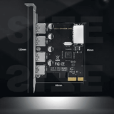 4 Ports USB 3.0 PCI-E Expansion Card Super Speed 5Gbps Adapter for PC