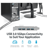 4 Ports USB 3.0 PCI-E Expansion Card Super Speed 5Gbps Adapter for PC