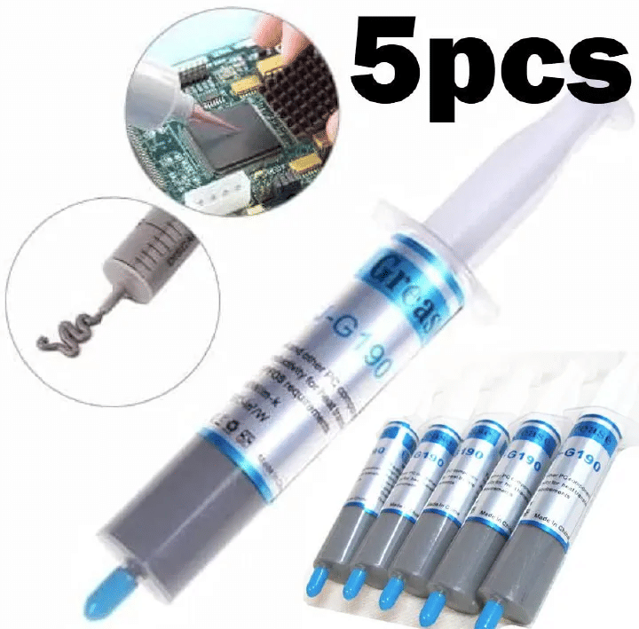 5 Pcs YJ-G190 Thermal Grease Paste Silicone Compound for PC CPU GPU PS4 Processor