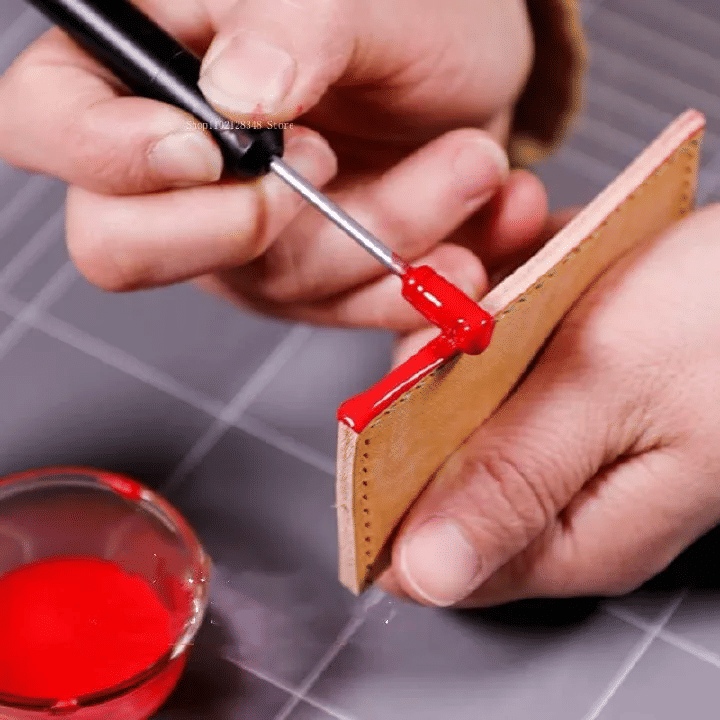 Red Leather Elastic Edge Sealing Oil 30ml DIY Paint Handmade Repair Bag Belt Handle Repair Matte Smear Smooth