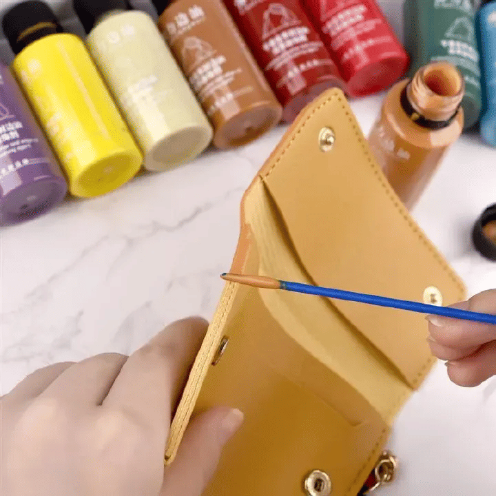 Leather Edge Sealing Oil 30ml Yellowish Brown DIY Paint Repair Bag Belt Handle Matte Smooth