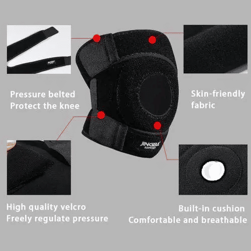 2pcs Knee Brace Adjustable Support Wrap for Arthritis ACL MCL Joint Pain Relief Meniscus Tear Sports Gym Exercise Training