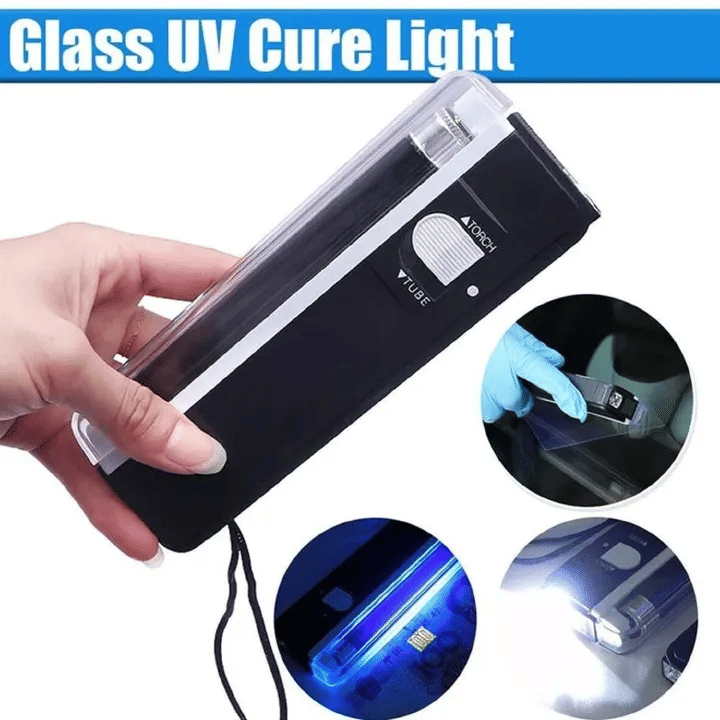 UV Curing Light Mini Portable Tube Windshield Repair Tool & Money Detector Bank Notes Multifunctional DIY Fix Ultraviolet Cure