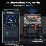 Quicklynks BM6 12V Car Battery Monitor Bluetooth Tester for Android IOS with Health Check App Charging Cranking Test Analyzer