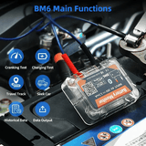 Quicklynks BM6 12V Car Battery Monitor Bluetooth Tester for Android IOS with Health Check App Charging Cranking Test Analyzer