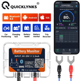 Quicklynks BM6 12V Car Battery Monitor Bluetooth Tester for Android IOS with Health Check App Charging Cranking Test Analyzer
