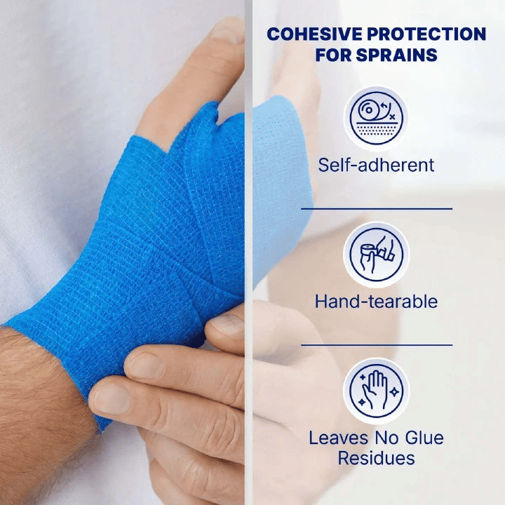 Self-Adherent Cohesive Bandage Elastic Breathable Wrap Sports Tape for Wrist Ankle Sprains