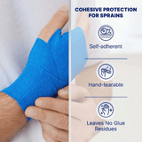 Self-Adherent Cohesive Bandage Elastic Breathable Wrap Sports Tape for Wrist Ankle Sprains
