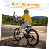Adjustable Handlebar Bike Mirror Scratch Resistant HD Glass Lens with Front Reflector Universal Fit Rearview Bicycle Mirror 360 Rotatable