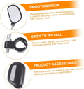 Adjustable Handlebar Bike Mirror Scratch Resistant HD Glass Lens with Front Reflector Universal Fit Rearview Bicycle Mirror 360 Rotatable