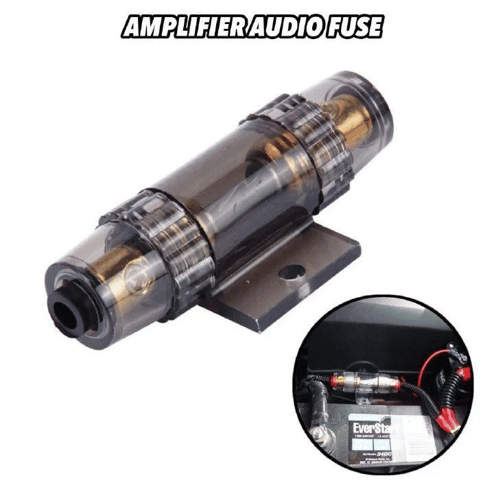 Car High Power Audio Fuse Amp Inline AGU Fuse Holder Gold-Plated Contacts Gauge Wire Wiring Cable