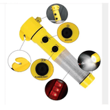4-in-1 Car Safety Escape Tool Window Breaker LED Emergency Hammer Seat Belt Cutter Flashlight Beacon