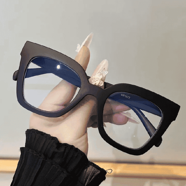 Oversized Square Frame Anti-Blue Light Glasses Women Blocking Clear Frame Computer Eyewear