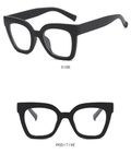 Oversized Square Frame Anti-Blue Light Glasses Women Blocking Clear Frame Computer Eyewear