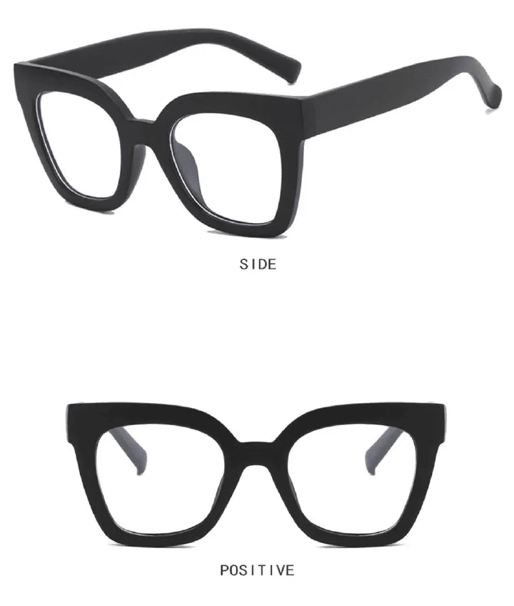 Oversized Square Frame Anti-Blue Light Glasses Women Blocking Clear Frame Computer Eyewear
