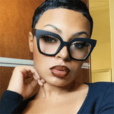 Oversized Square Frame Anti-Blue Light Glasses Women Blocking Clear Frame Computer Eyewear