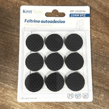 9pcs 25mm Round EVA Furniture Pads Non-Slip Floor Protectors for Chair Legs Table Anti-Scratch Noise Reduction Self-Adhesive Black