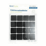 16pcs 19mm x 19mm Square EVA Furniture Pads Non-Slip Floor Protectors for Chair Legs Table Anti-Scratch Noise Reduction Self-Adhesive Black