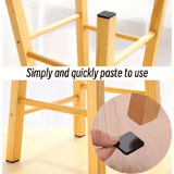 16pcs 19mm x 19mm Square EVA Furniture Pads Non-Slip Floor Protectors for Chair Legs Table Anti-Scratch Noise Reduction Self-Adhesive Black