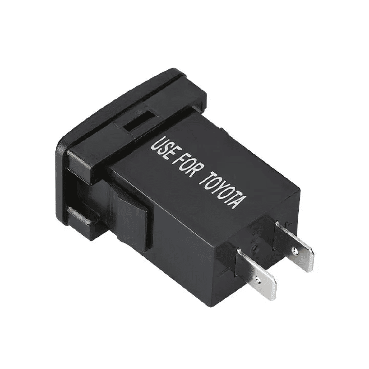 Car Charger Embedded Adapter Dual USB PD QC3.0 Fast Charge Type C Slot Power Socket LED Voltmeter for Toyota 12/24V