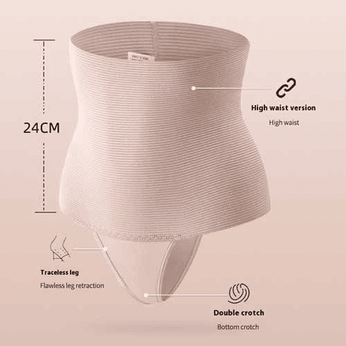 High-Waist Postpartum Abdomen Hip Lift Brief: Breathable Slimming Underwear