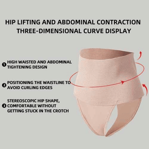 High-Waist Postpartum Abdomen Hip Lift Brief: Breathable Slimming Underwear