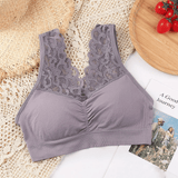 Seamless Wireless Lace Push-Up Bra: Beauty Back, Sports, Yoga, Padded Comfort