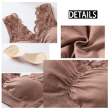 Seamless Wireless Lace Push-Up Bra: Beauty Back, Sports, Yoga, Padded Comfort