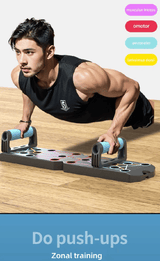 12 In 1 Portable Push-Up Board Set Zonal Training Muscle Exercise Equipment Fitness Gear Pushup Workout Handles Non-Slip Design Home Strength Training For Chest Shoulder Tricep