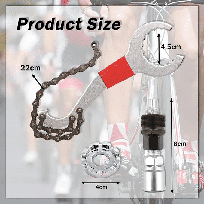 Portable Bike Repair Tool Kit 6-Piece Steel Bicycle Maintenance Set