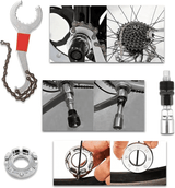 Portable Bike Repair Tool Kit 6-Piece Steel Bicycle Maintenance Set