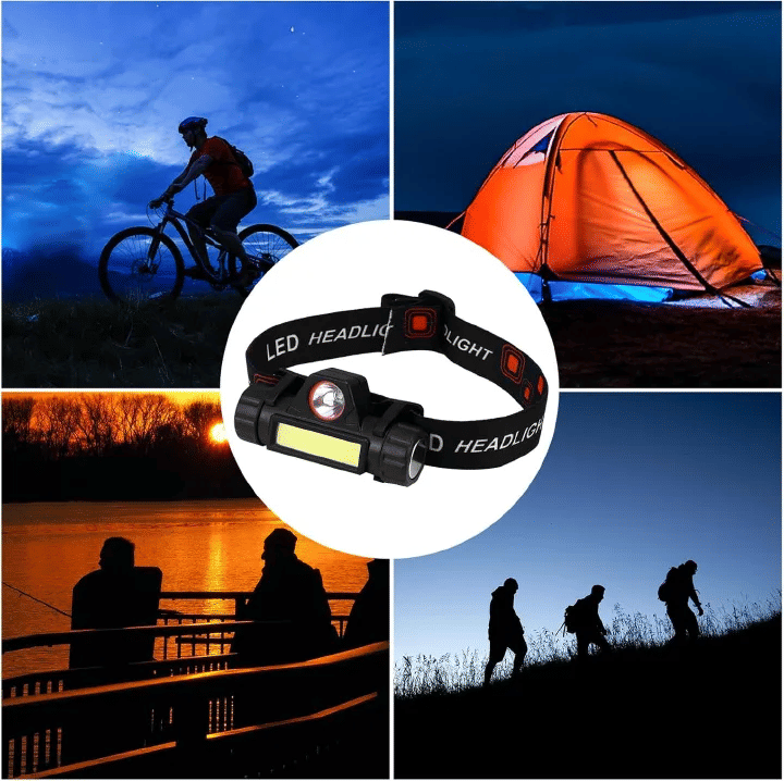 Rechargeable LED Headlamp Super Bright Headlight for Camping Fishing Outdoor