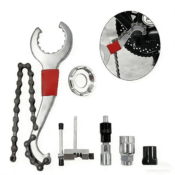 Portable Bike Repair Tool Kit 6-Piece Steel Bicycle Maintenance Set