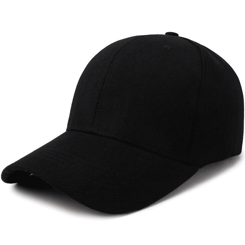2-Pack Adjustable Baseball Caps Black and Wine Red UV Protection