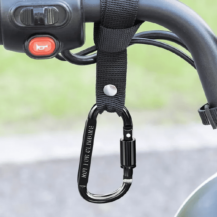Bicycle Hook 2-Piece Multi-functional Metal Hanging Device for Riding Equipment Black