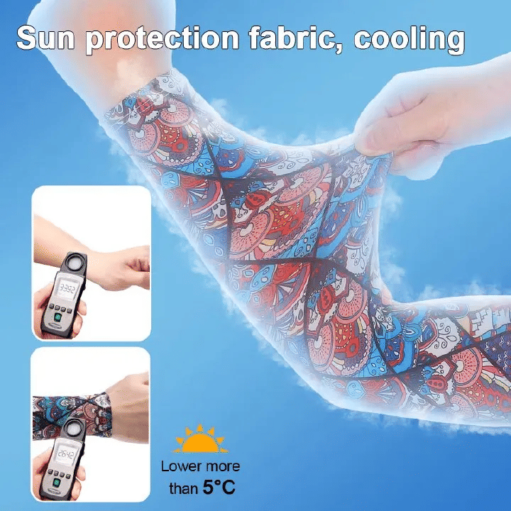 Men's Ice Silk Sun Protection Sleeve And Face Mask Set Medium